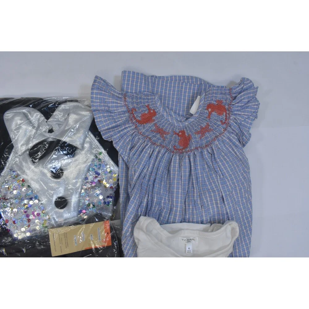 Wholesale Bulk Lot Of 14 Girls Size XS 4/5 Mixed Season Tops Bottoms Shorts
